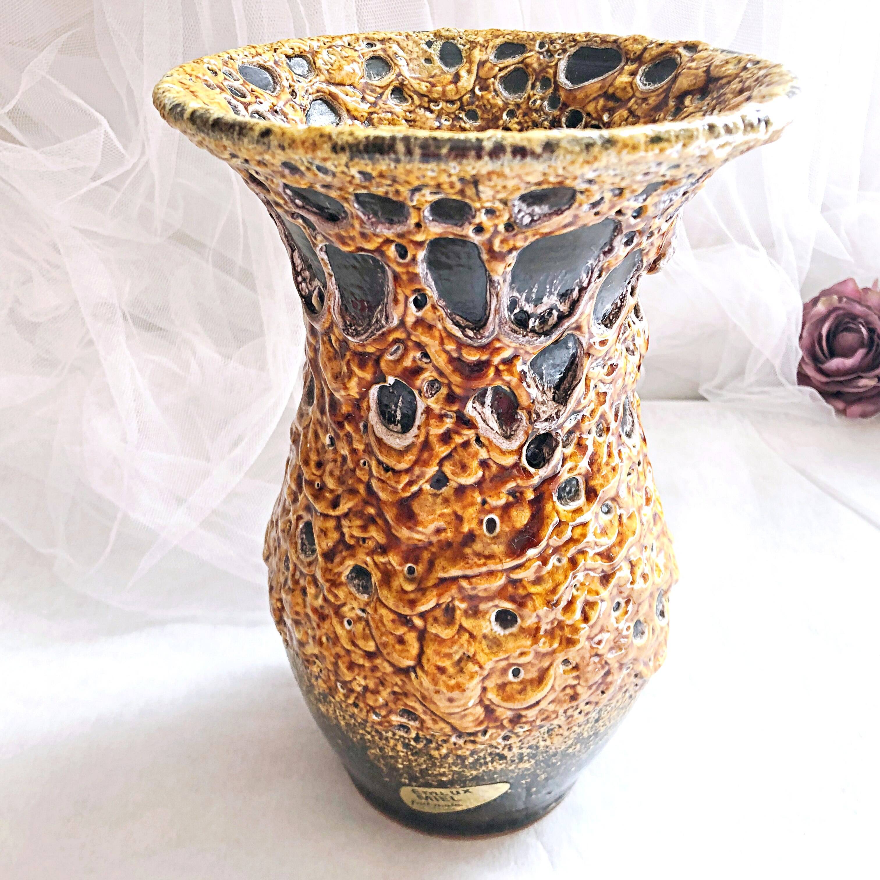 Handmade Emeaux Honey Tupilier Vase 22 cm