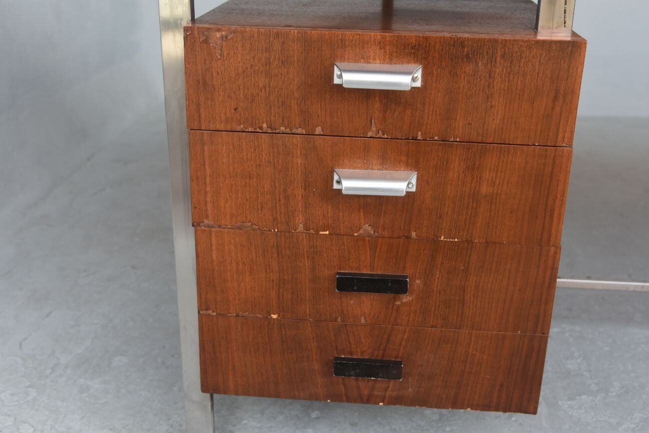 Desk rosewood and chrome 1960s