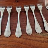 Christofle - Set of 11 fish forks, Spatours model, in silver-plated metal