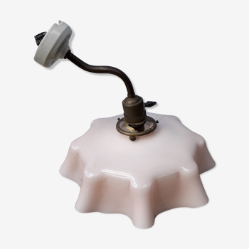 Pink opaline sconce