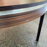1960s round extendable Scandinavian dining table