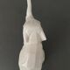 Art Deco 1930 elephant night light in white porcelain