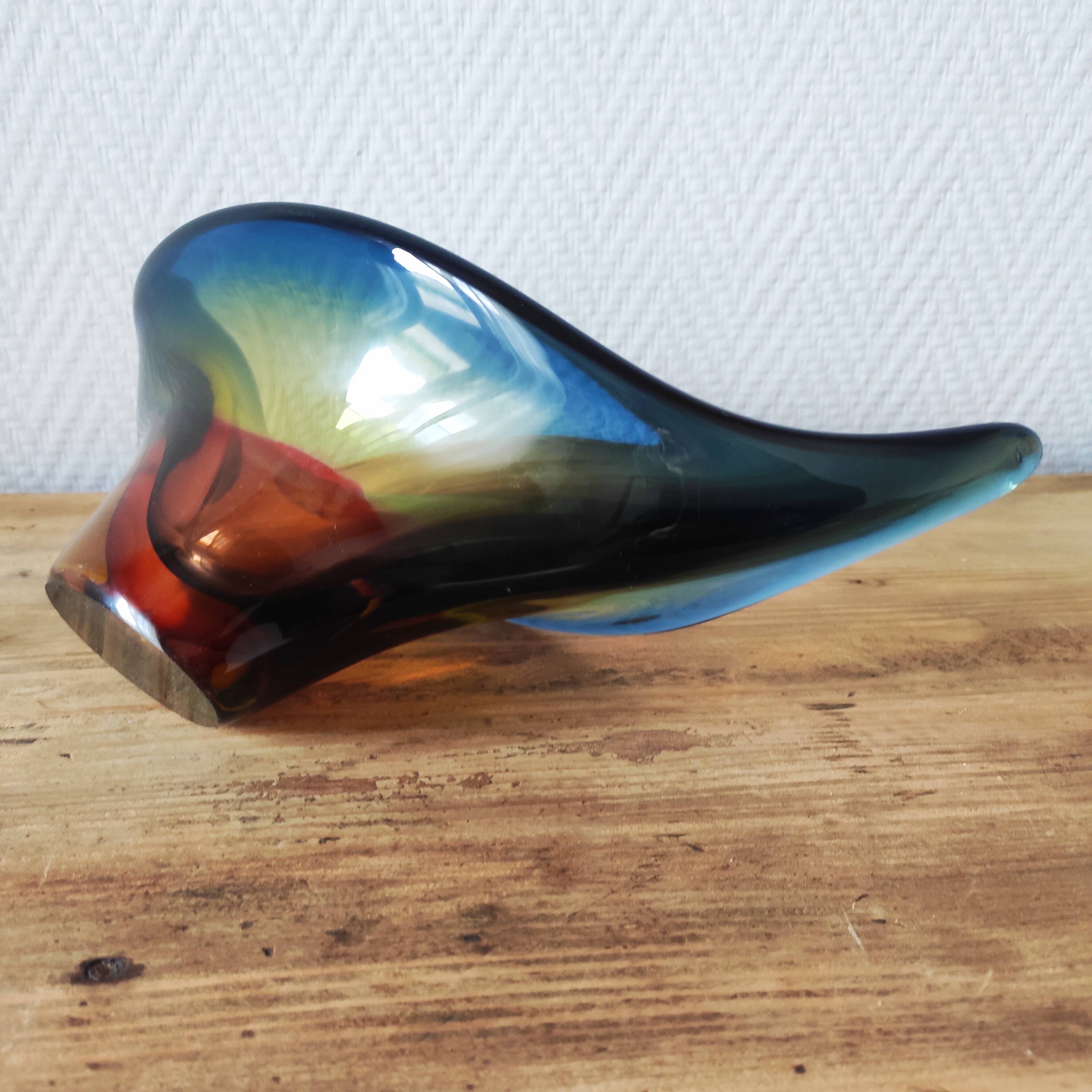 Murano glass cup Sommerso Italy 1960
