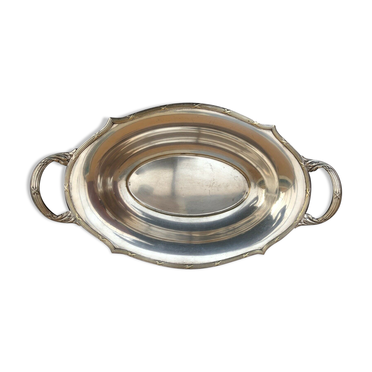 punched silver metal bread pan