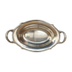 punched silver metal bread pan