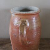 Round-handled terracotta pot vase