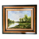Tableau : Huile sur toile - paysage lacustre