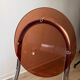 2 folding chairs Space Age plexiglass/steel round back/seat 1980s