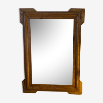 Miroir en pin années 20-30