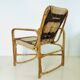 Rattan armchair and fabric, France 60s