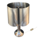 Italian table lamp in stainless steel and chrome from the 1970s.