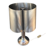 Italian table lamp in stainless steel and chrome from the 1970s.