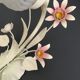 Applique métal fleurs teintes pastels