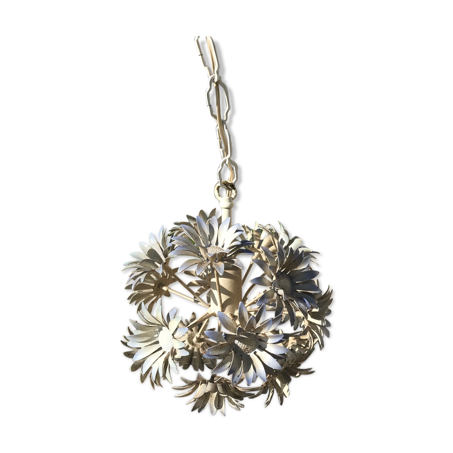 Suspension daisies in metal art deco