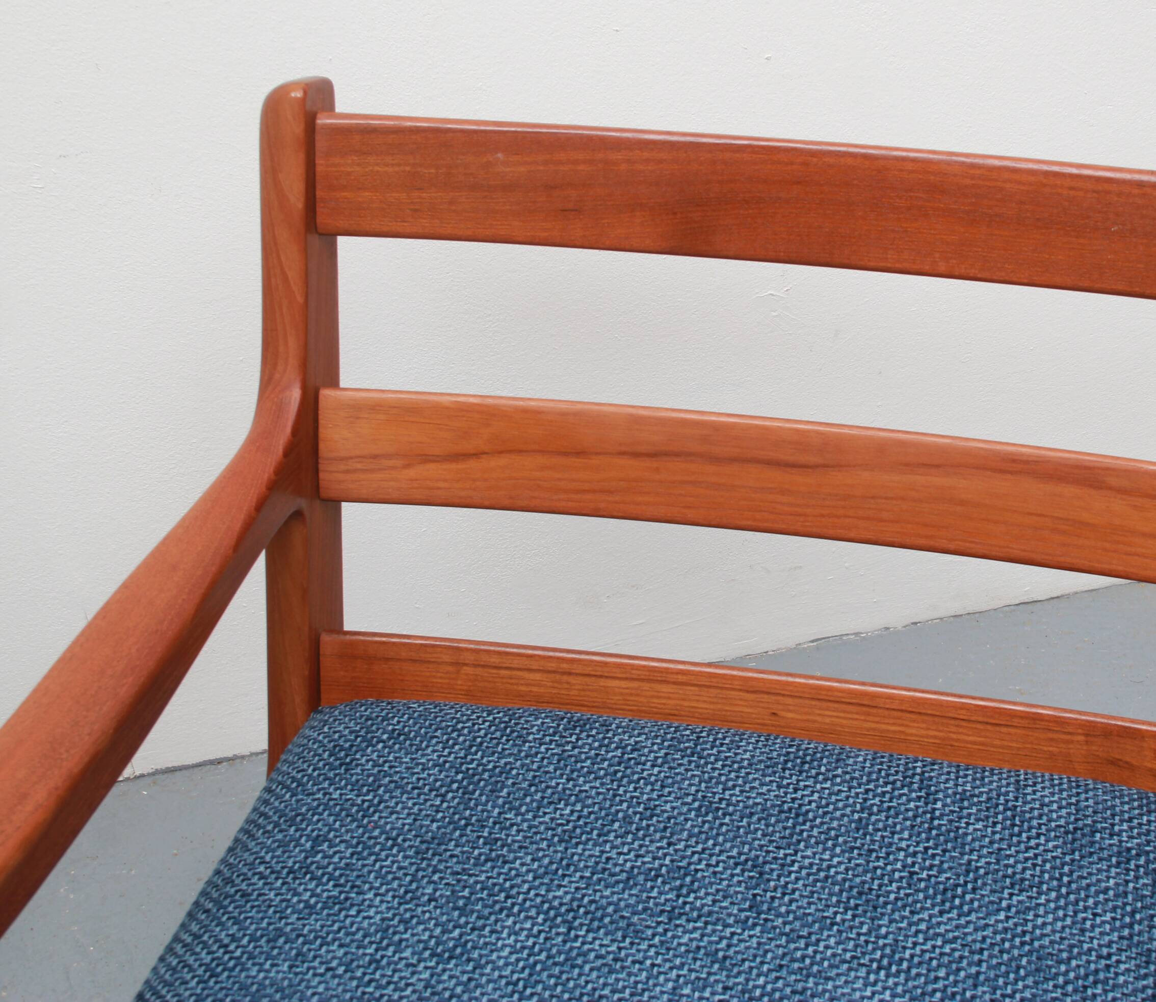 1960s armchair + ottomane teak, Ole Wanscher for Cado