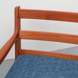 1960s armchair + ottomane teak, Ole Wanscher for Cado