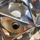 Vintage Sputnik chrome metal lamp 70s