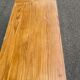 Solid wood coffee table with sliding door, stained pine, 120x60cm.