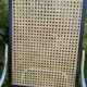 Chrome and cane rocking chair