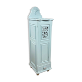 Artisanal bread hutch carved wood 60s