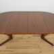 Table à manger ronde en teck extensible des années 1960, Danemark