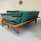 Complete living room sofa with Scandinavian design teak leather Komfort Danish