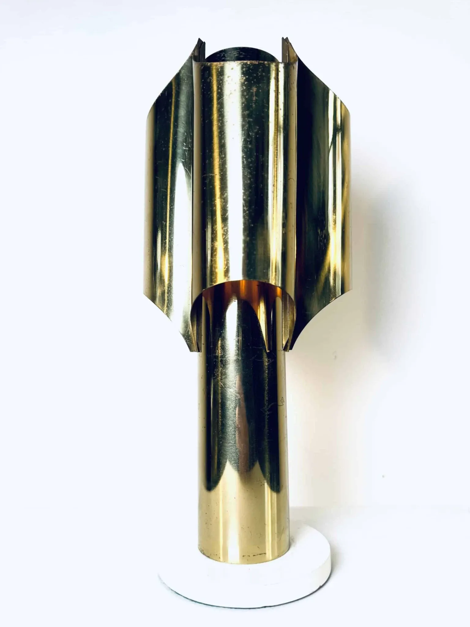 Type 742 Brass Coloured 'Orgue' Table Lamp, Possibly Maison Charles, France, 1960S