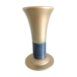 Blue and gold tulip vase in enamelled art deco style / 30s-40s
