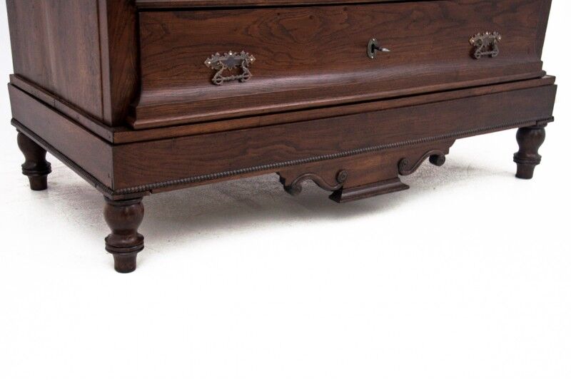 Antique oak chest of drawers, Northern Europe, circa 1890. After renovation.