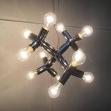 Atomic 12 HL suspension light in Espace style, mid-20th century, Austrian, by J.T. Kalmar, 1960s.