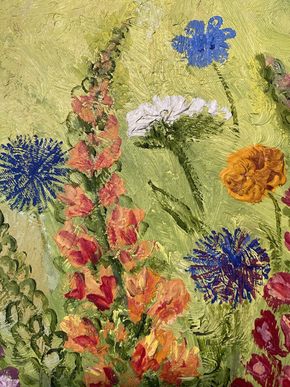 Still life with spring flowers, signed Jafé and dated on the back 1969