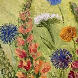 Still life with spring flowers, signed Jafé and dated on the back 1969