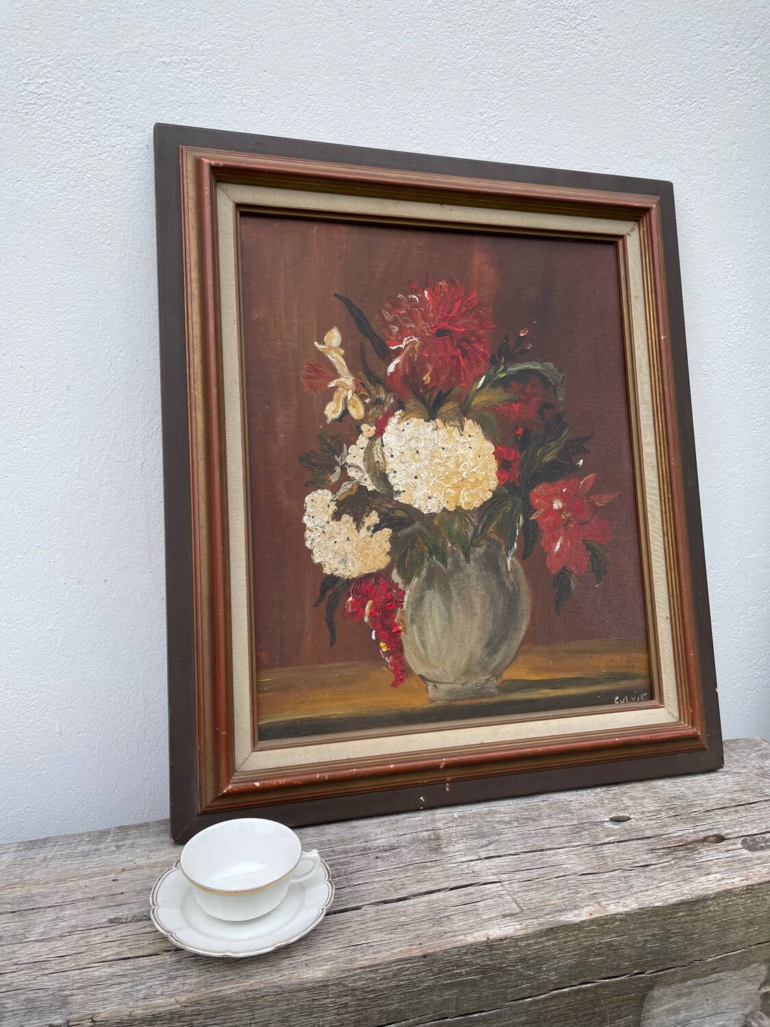 Large bouquet oil painting