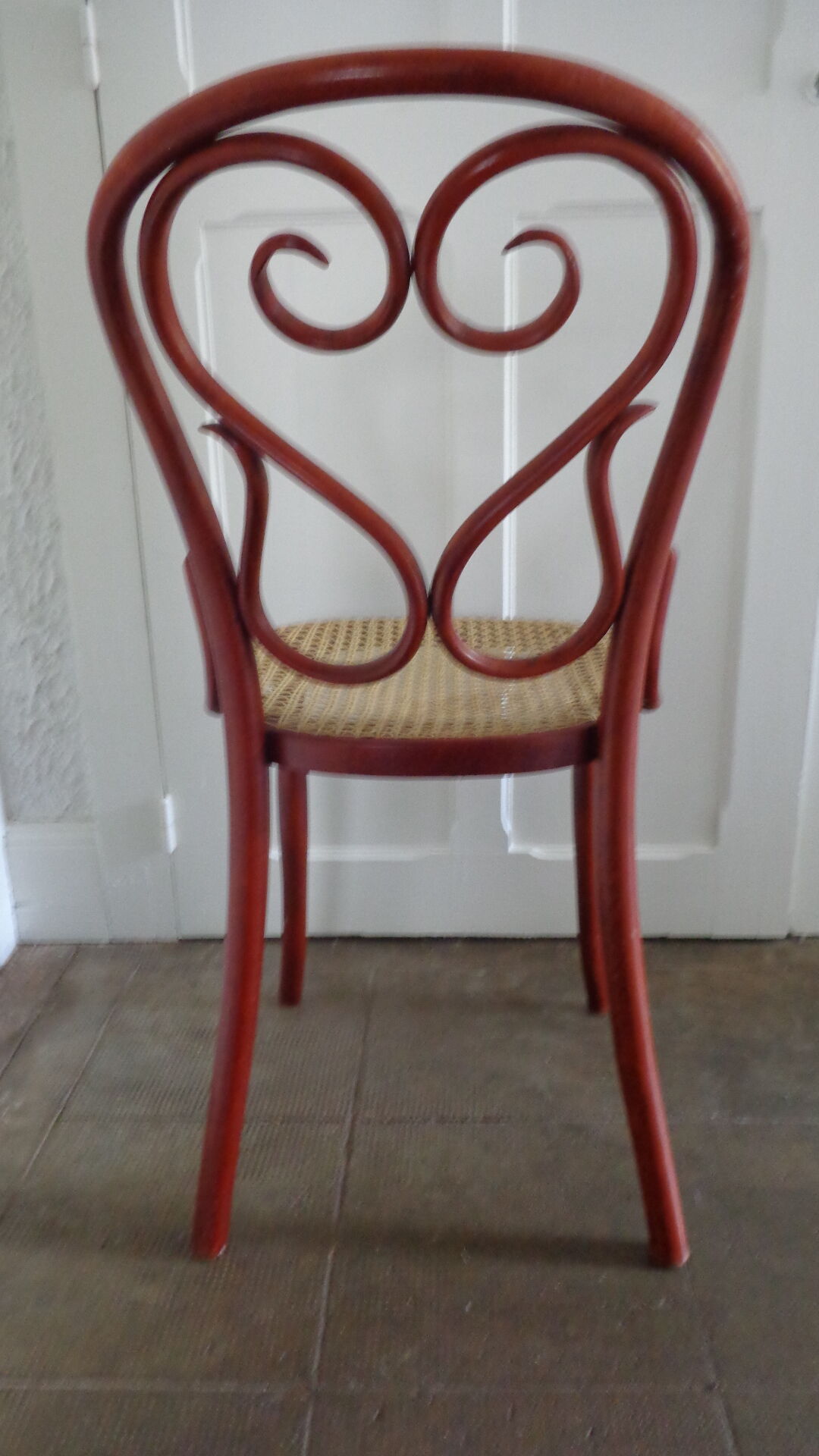 Coubated wooden chair