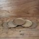 Set of 6 vintage stoneware dinner plates