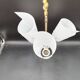 3-light chandelier in brass and plastic, 1960