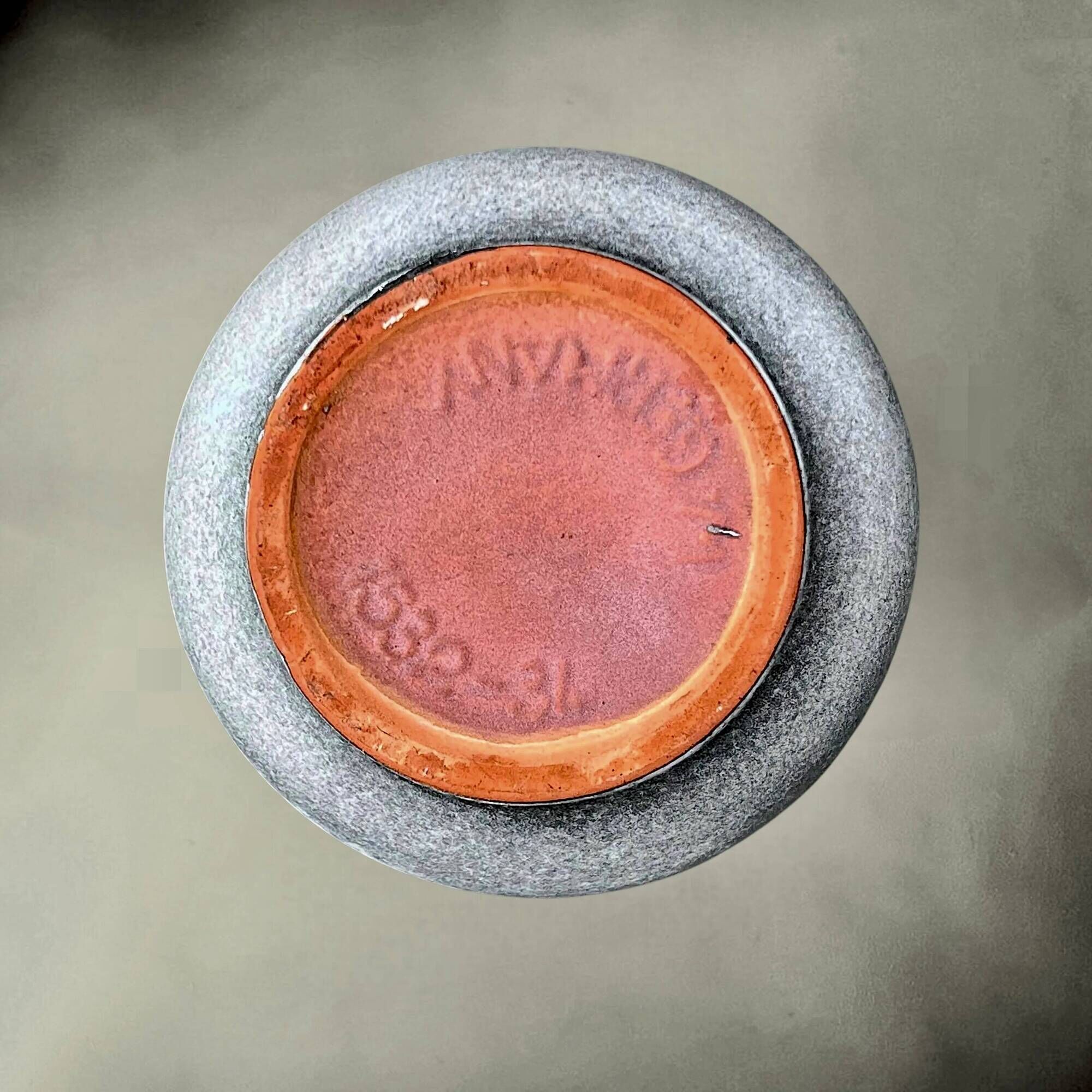 Vase Carstens Tönnieshof 1532-34 in red and grey fat lava ceramic – 1960s