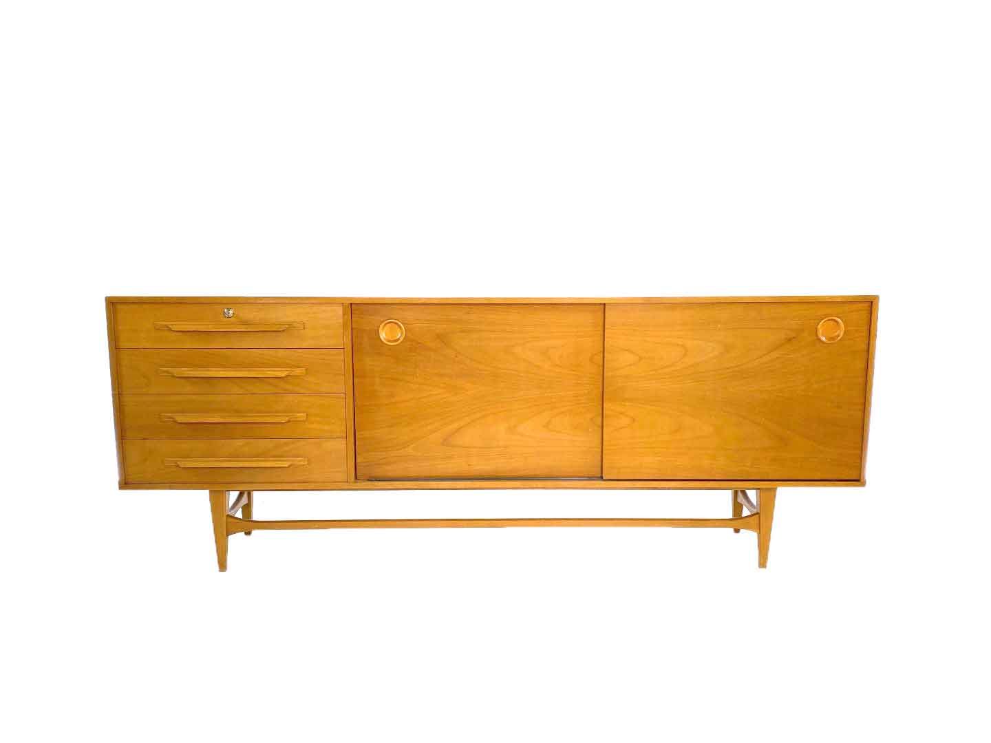 Vintage cherry wood sideboard - georg pollmann möbelfabrik, 1960s