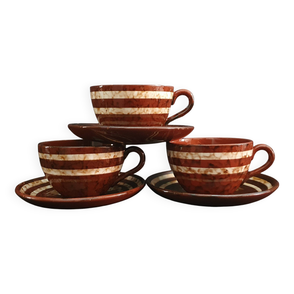 Trio de tasses ''Mary'' Sarreguemines