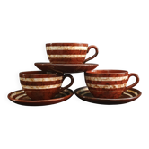 Trio de tasses "Mary" Sarreguemines