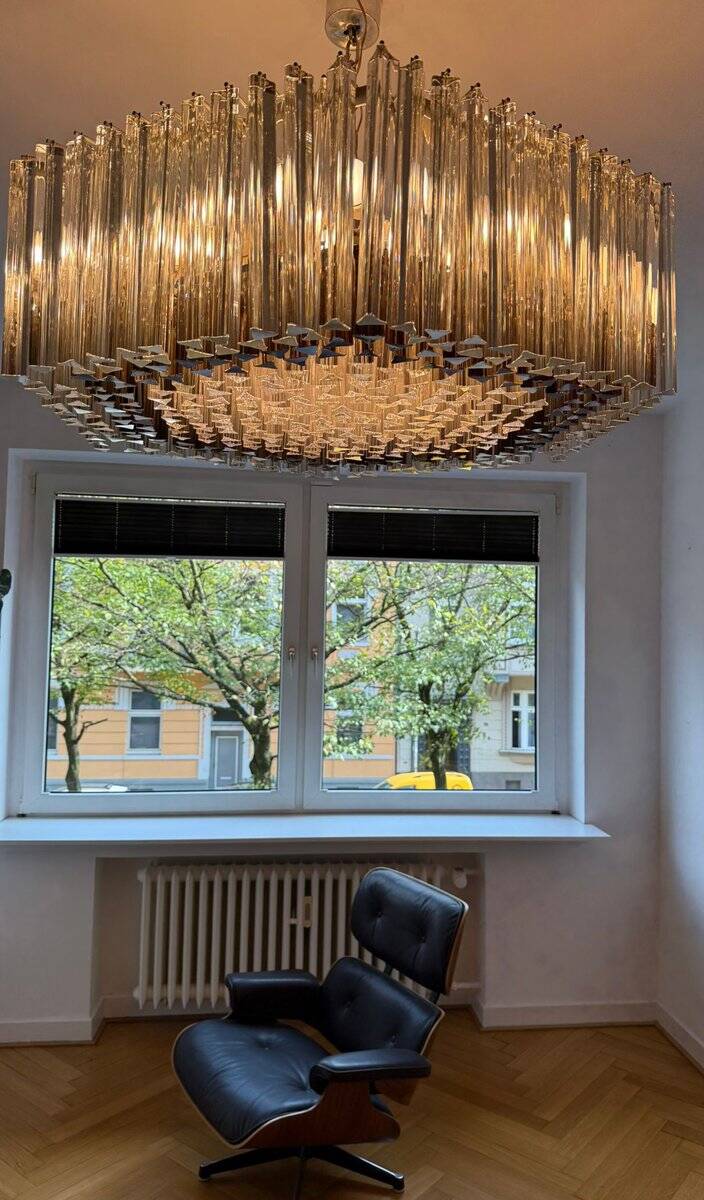 Opulent chandelier by Paolo Venini for Vivarini, 1970s