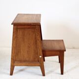 Retractable step stool in solid wood art deco