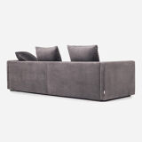 Canapé kopenhaga gris velour, design scandinave