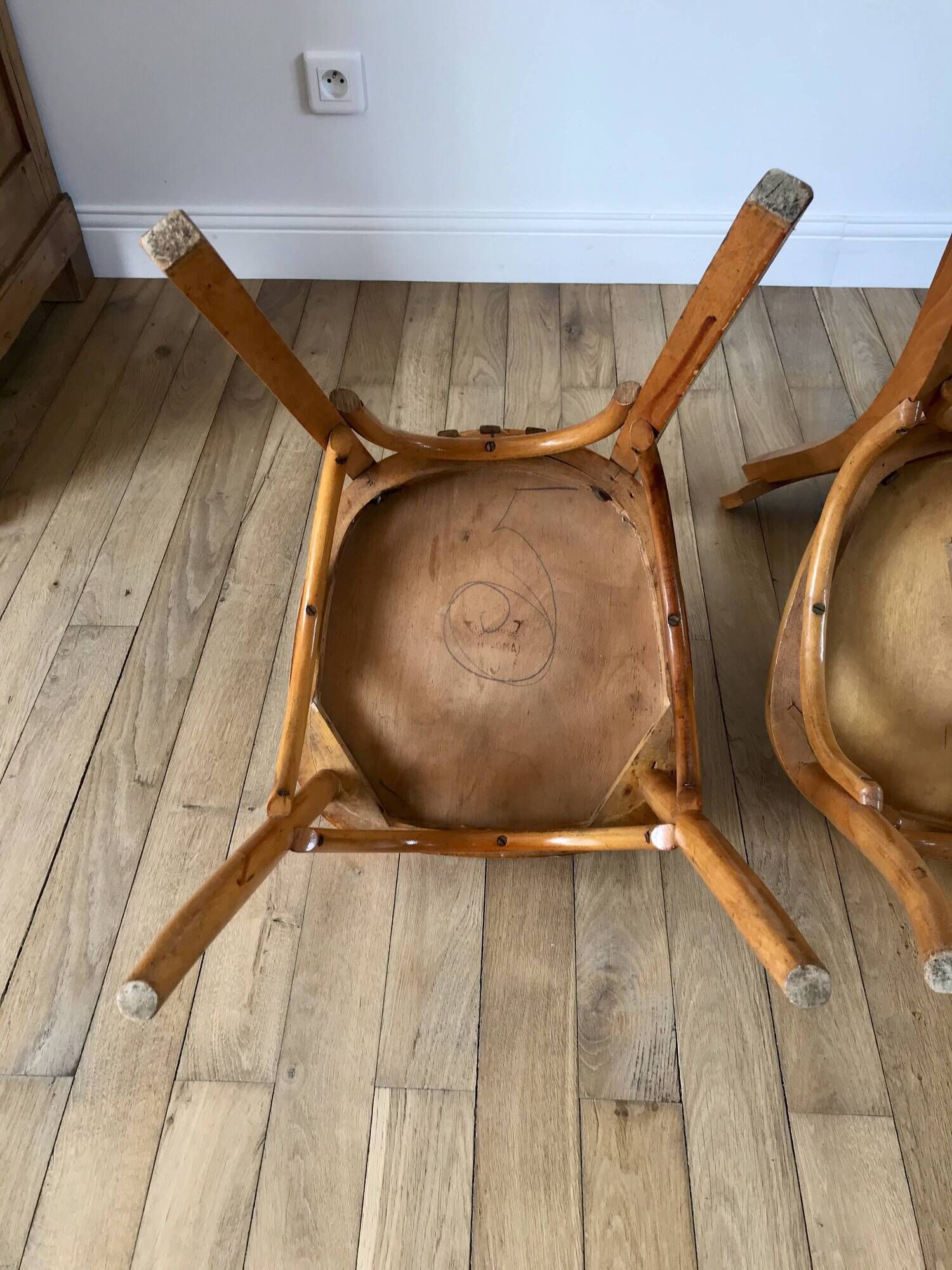 Set of 3 Luterma bistro chairs 50s