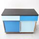 Willy Van Der Meeren, Blue Two-Tone Kitchen Cabinet for Tubax