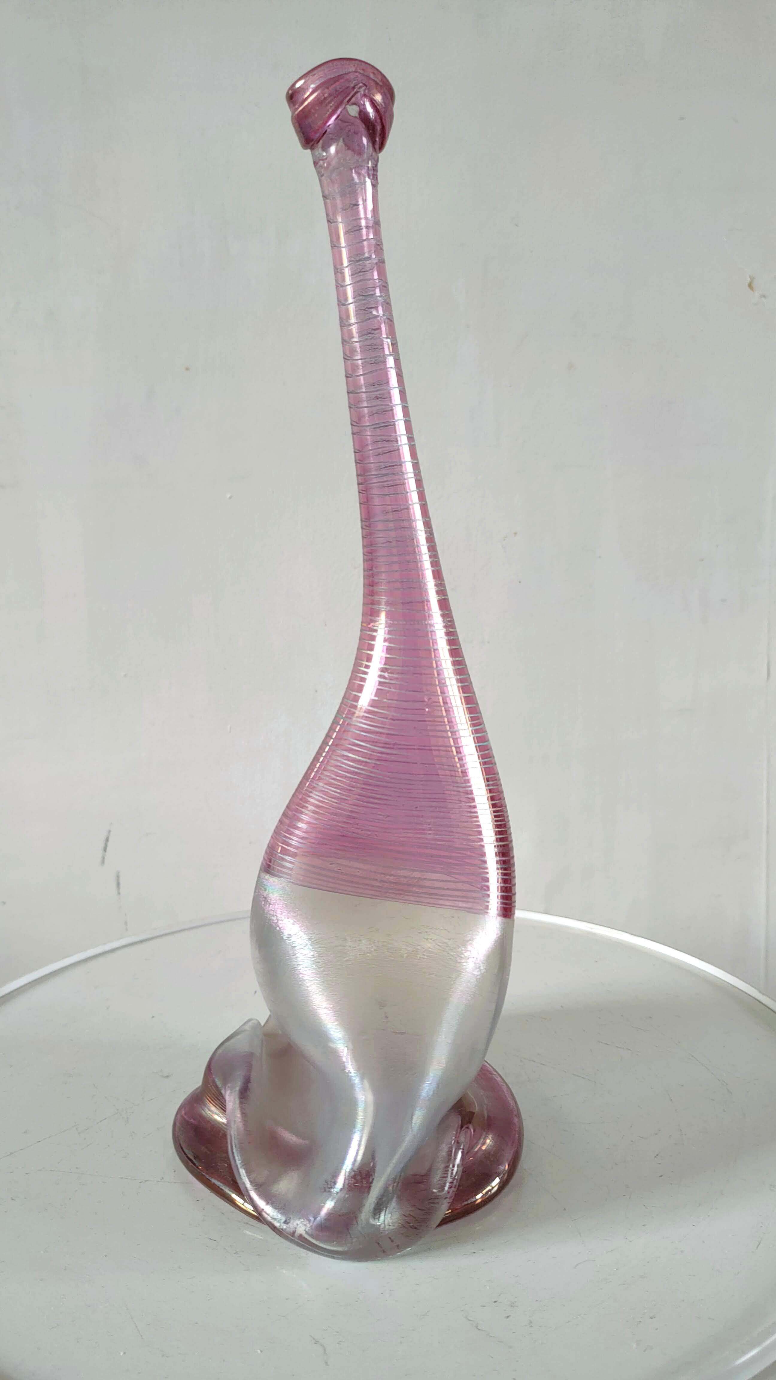 Heiner Dusterhaus Vase for Vera Walther Cobra German Art Glass Signed