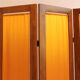 Paravent en bois et soie