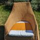 Wicker and rattan rocking chair