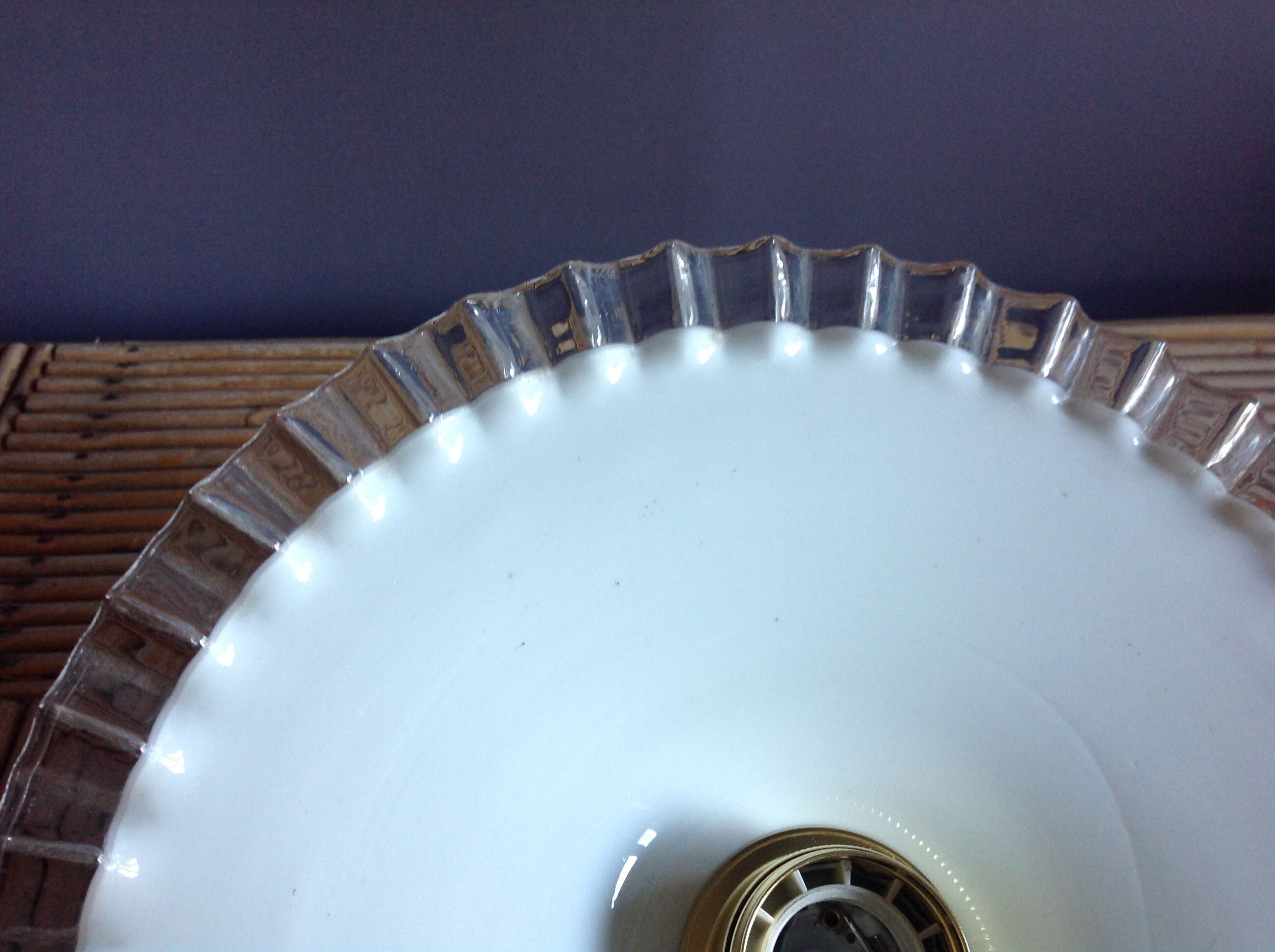 Suspension en opaline blanche