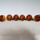 6 amber glass tea cups